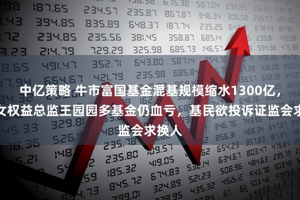 中亿策略 牛市富国基金混基规模缩水1300亿,百亿女权益总监王园园多基金仍血亏,基民欲投诉证监会求换人
